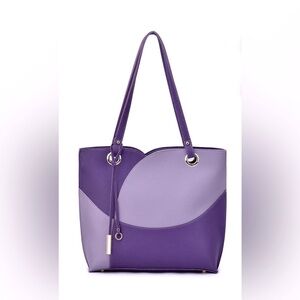 Mellow World Itzel Color Block Tote 
- Vegan Leather Purse/Shoulder Bag